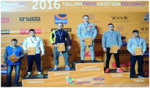 Champions of Greco-Roman 76kg Cadets on the Podium